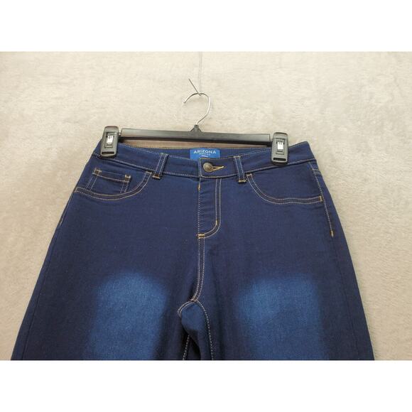 AriZona Jegging Jeans Girls Size 14 Dark‎ Blue Denim Skinny Leg Adjustable Waist - Picture 4 of 9